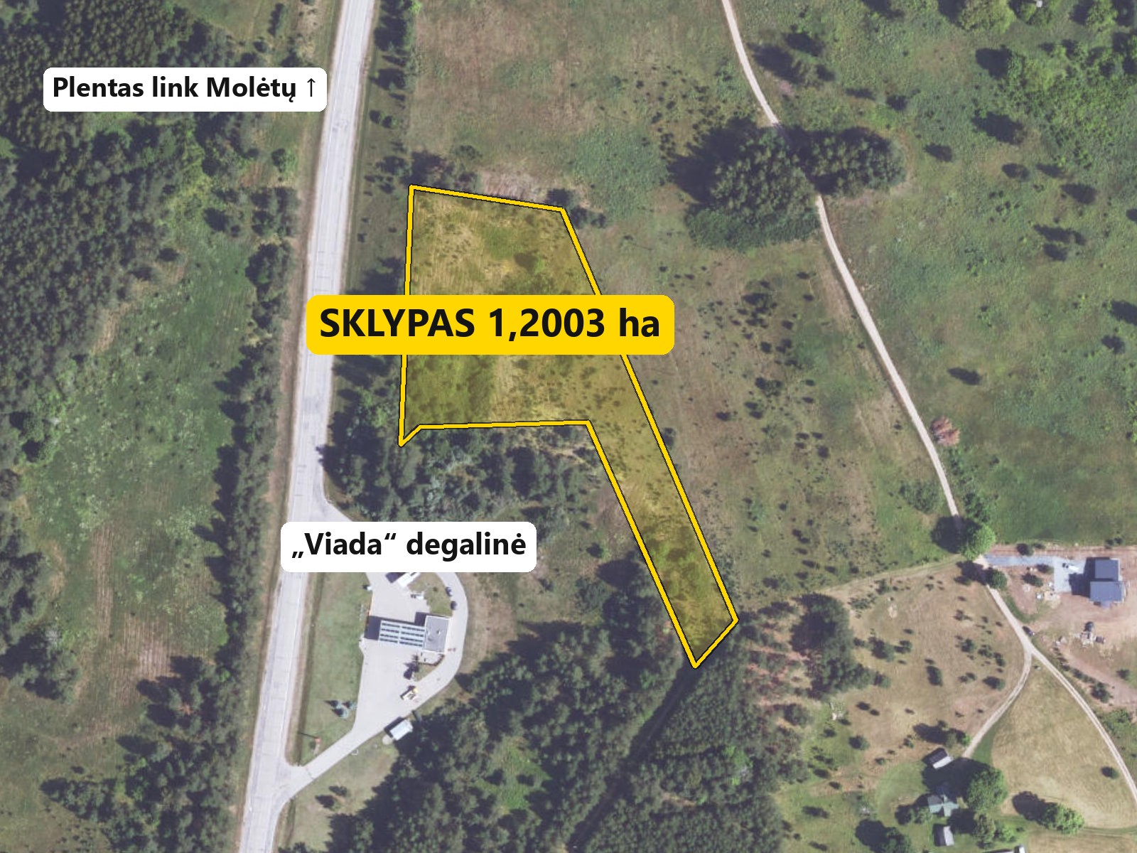 Sklypas verslui prie pat Molėtų – Gojaus k., Molėtų raj., 2 nuotrauka